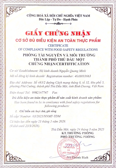 Chứng nhận 1